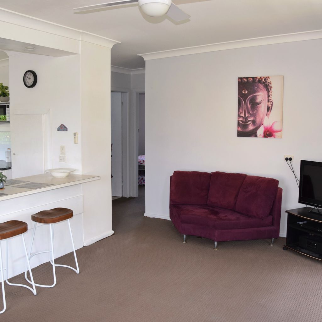 Kitchen and living area.