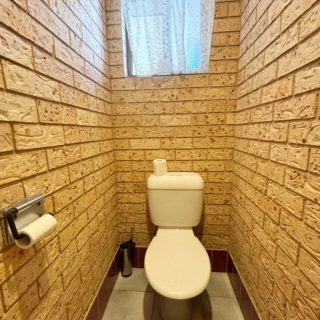Separate toilet. 