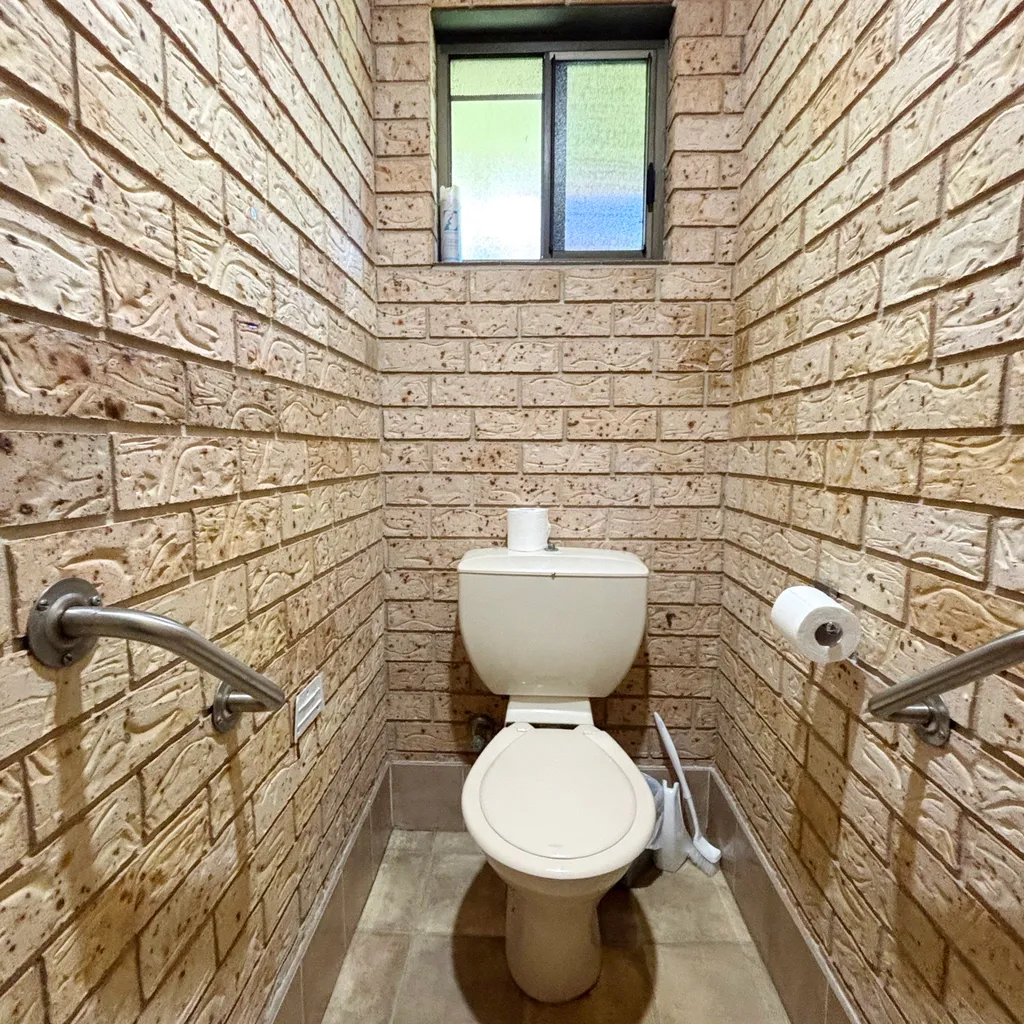 Separate toilet. 