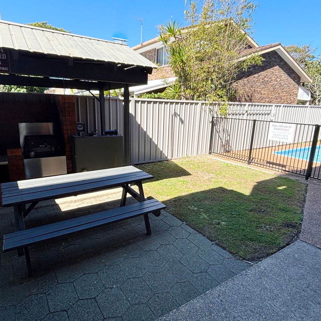 Shared BBQ area and pool. 