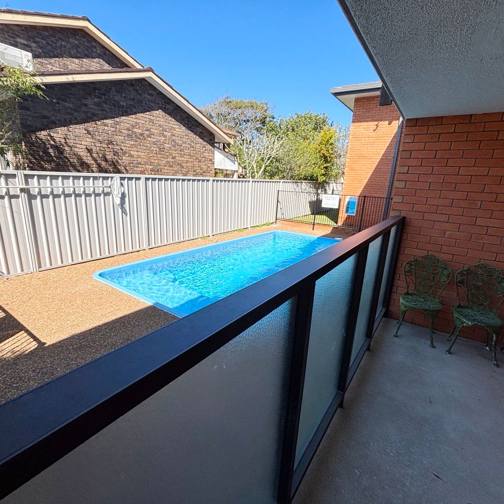 Back verandah and shared pool. 