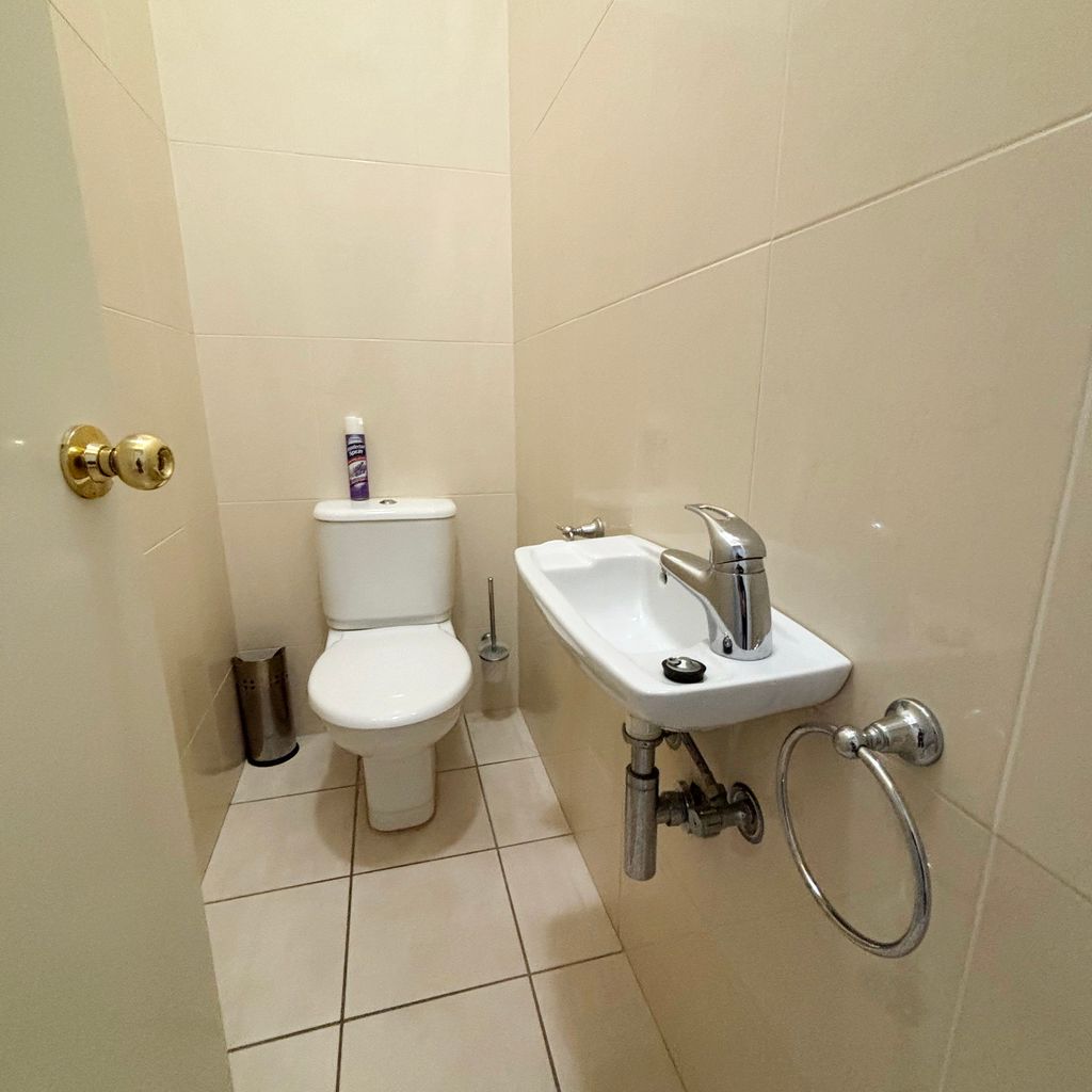 Separate toilet. 