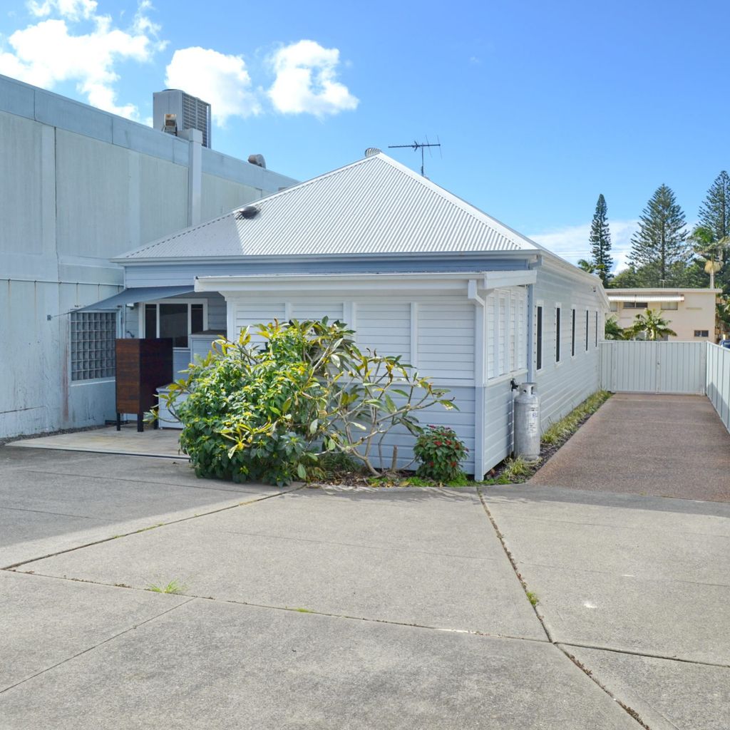 Looking down at the property.