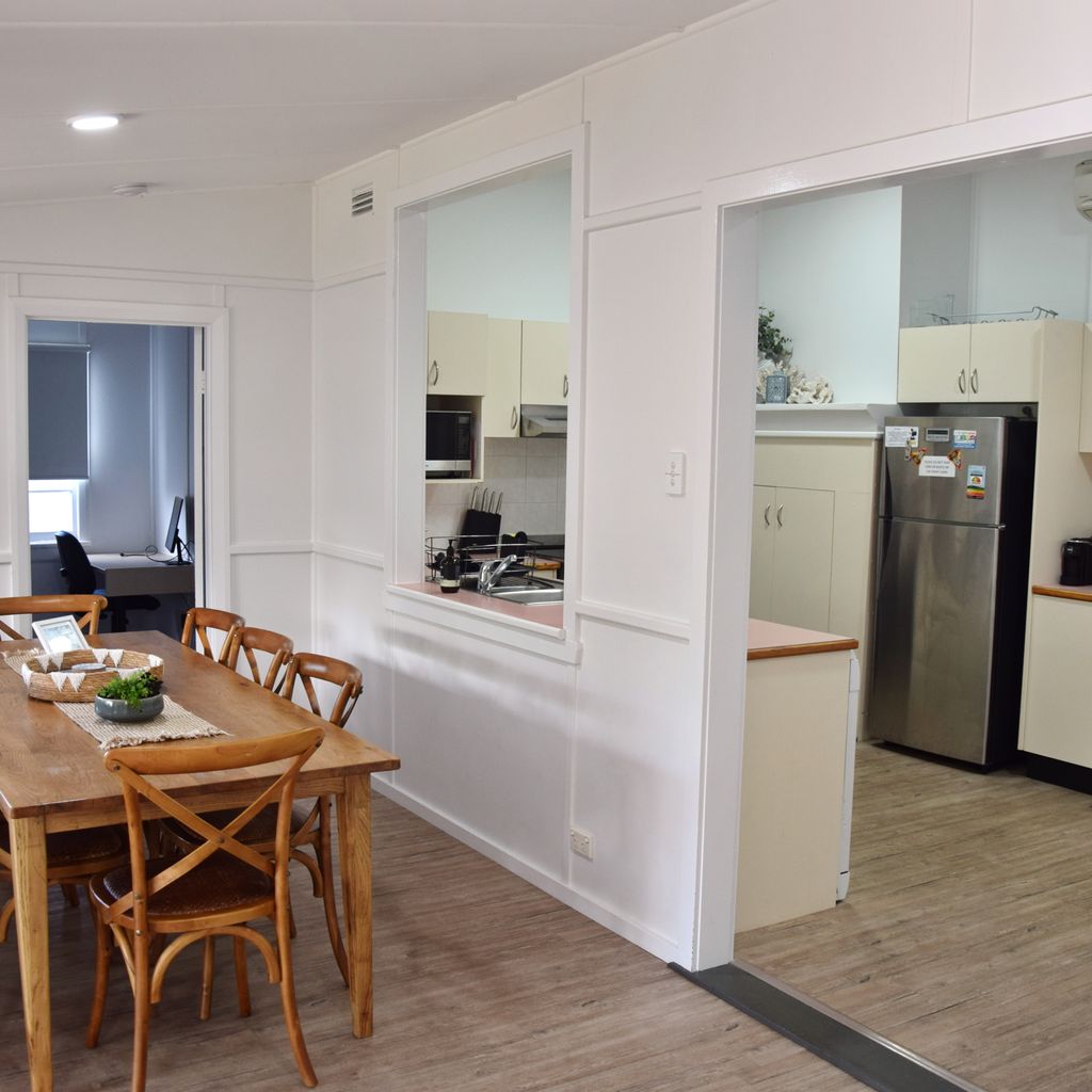 Kitchen and dining area. 