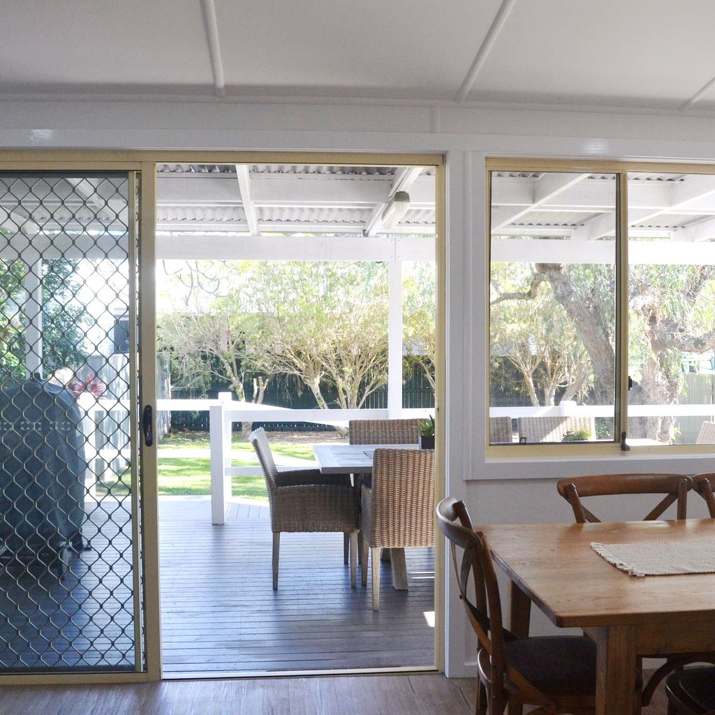 Dining area and back porch.
