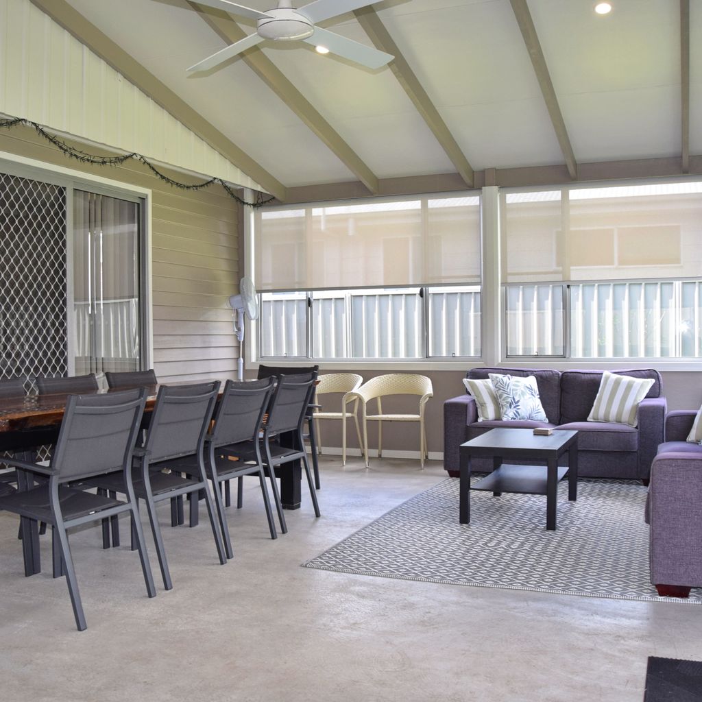 Outdoor entertainment area.