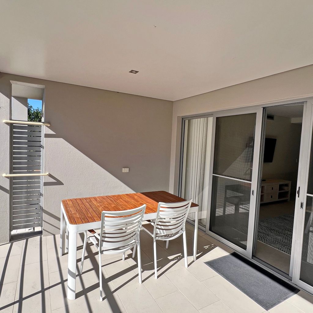 Outdoor dining area.