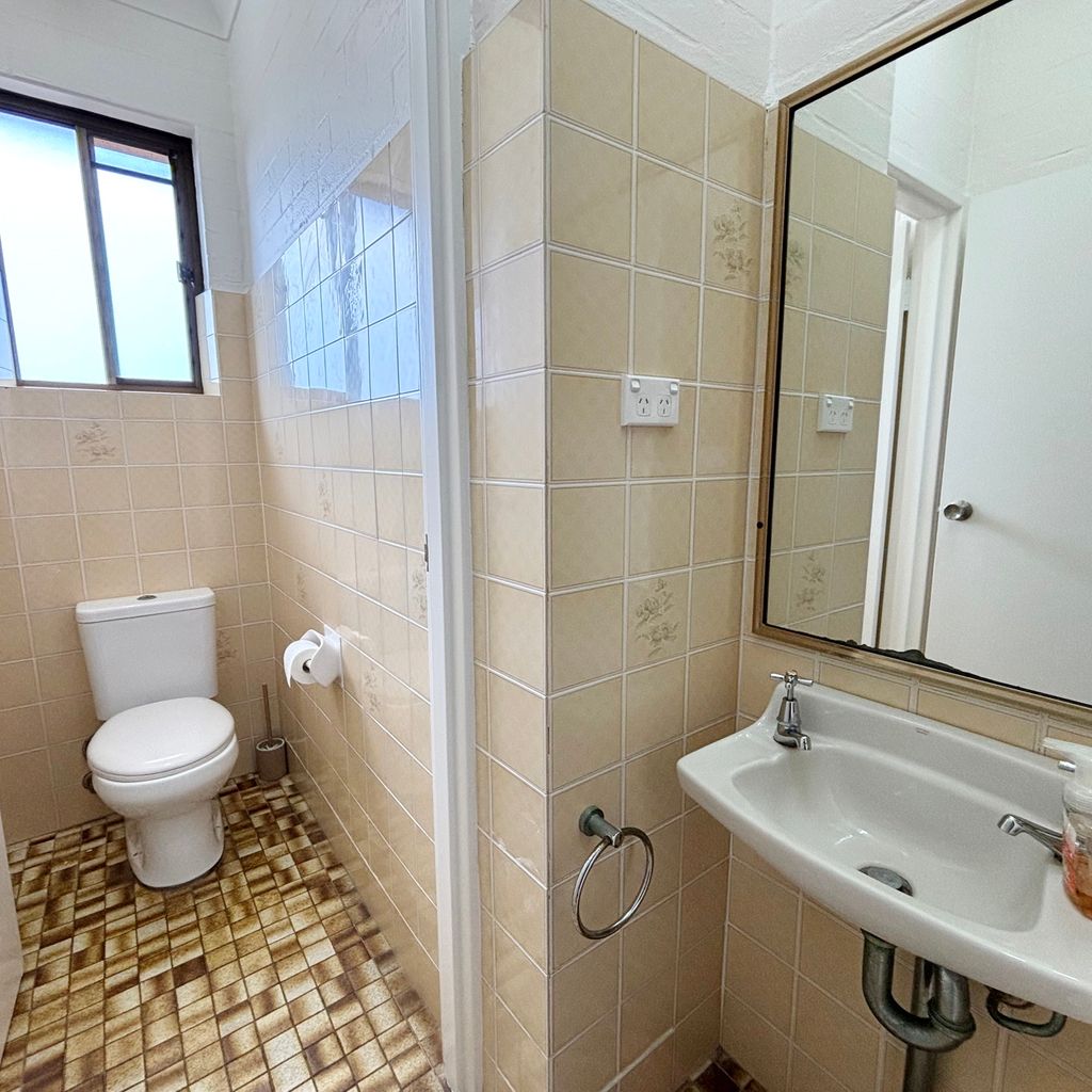 Separate toilet. 