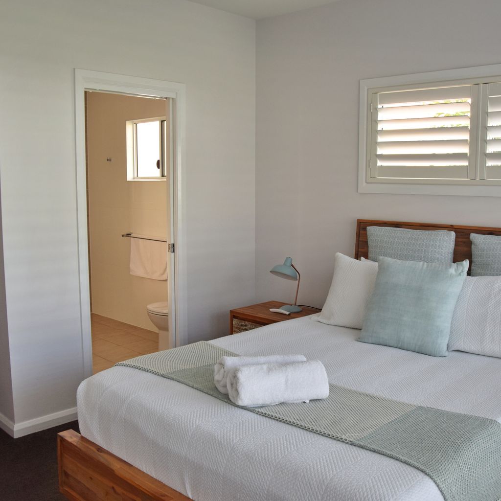 Master bedroom and ensuite bathroom.