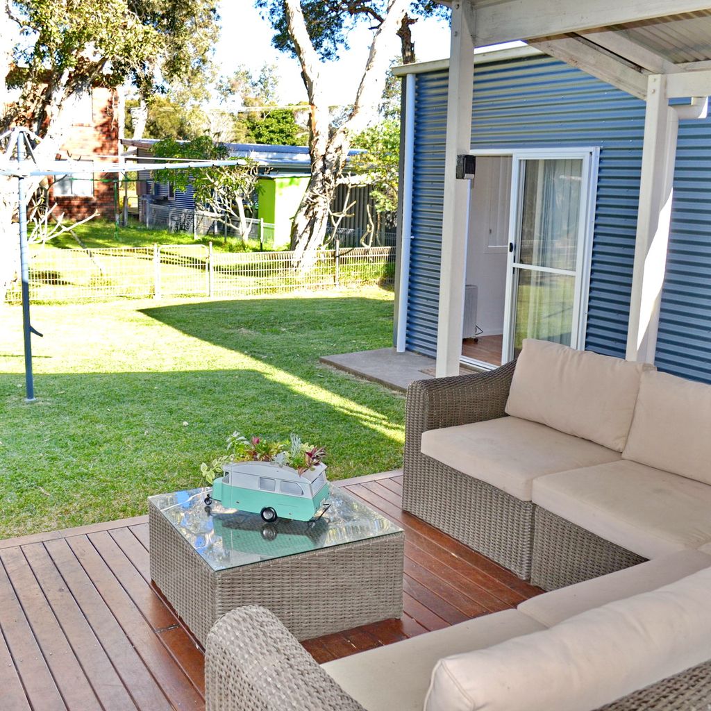 Outdoor living area, backyard.