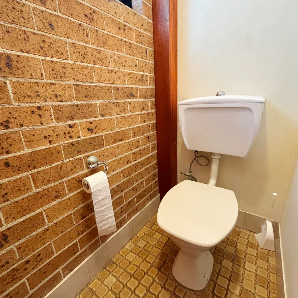 Separate toilet. 