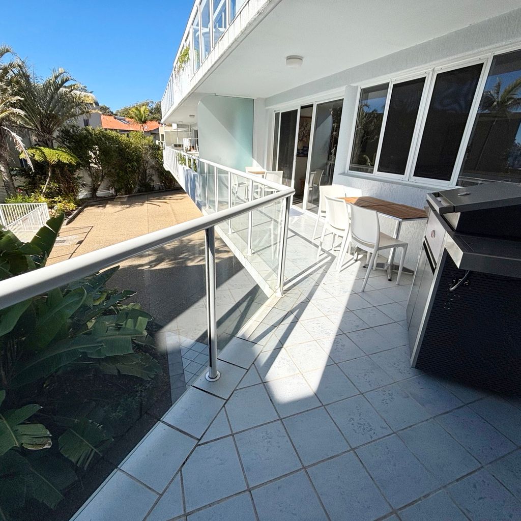 Balcony overlooking the pool. 