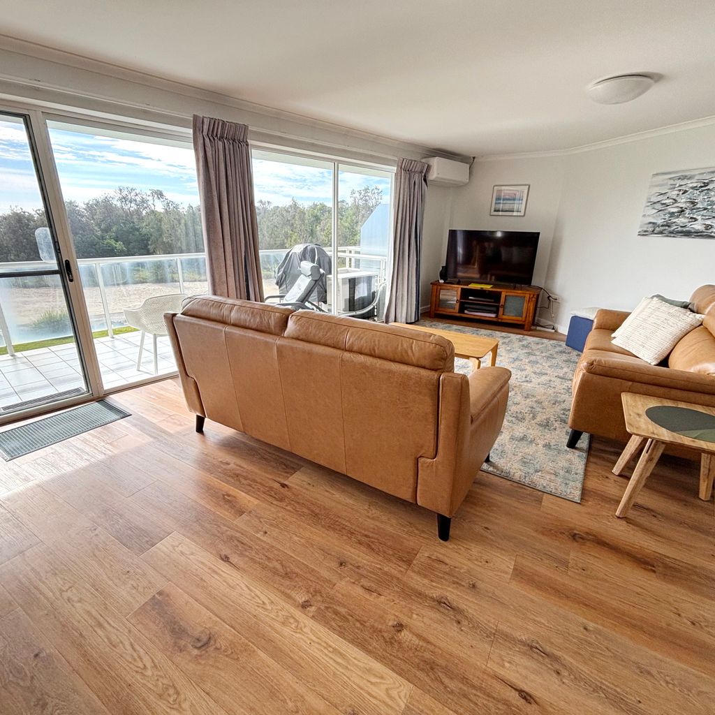 Living area and balcony. 