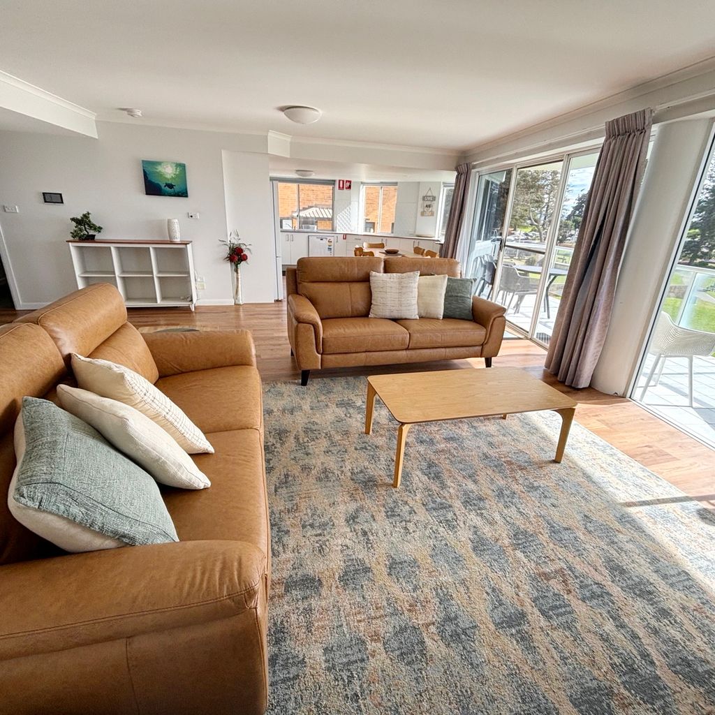 Living area and balcony. 