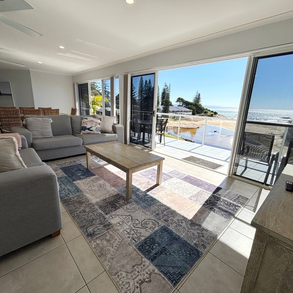 Living area and balcony. 