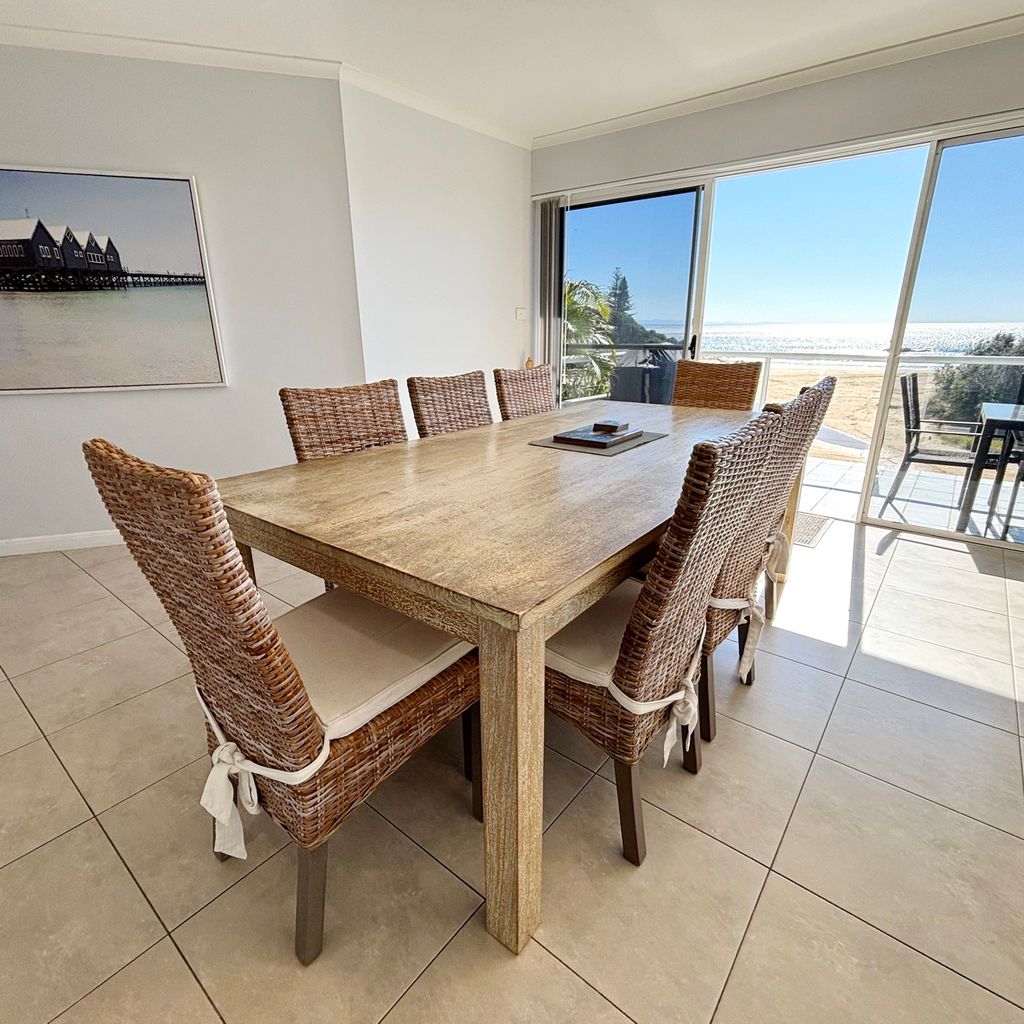 Dining area and balcony. 