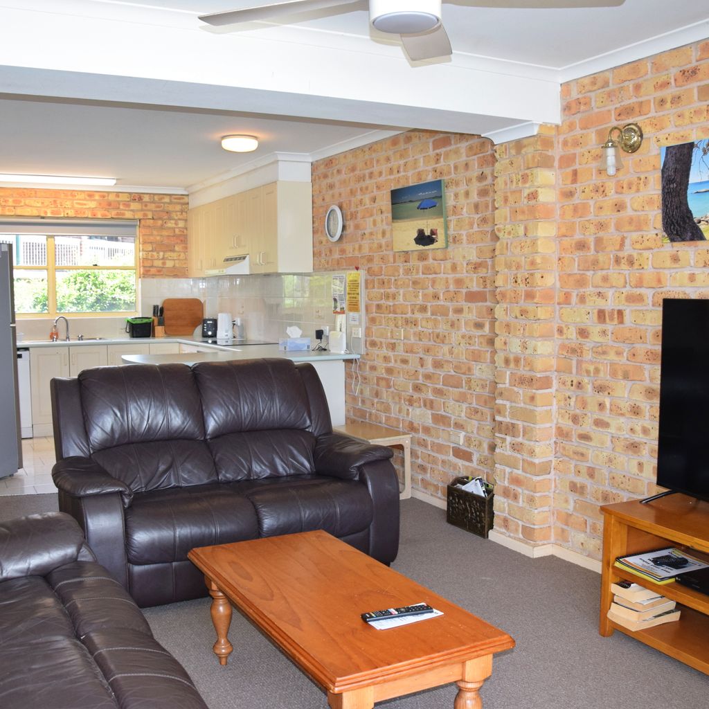Kitchen and living area.