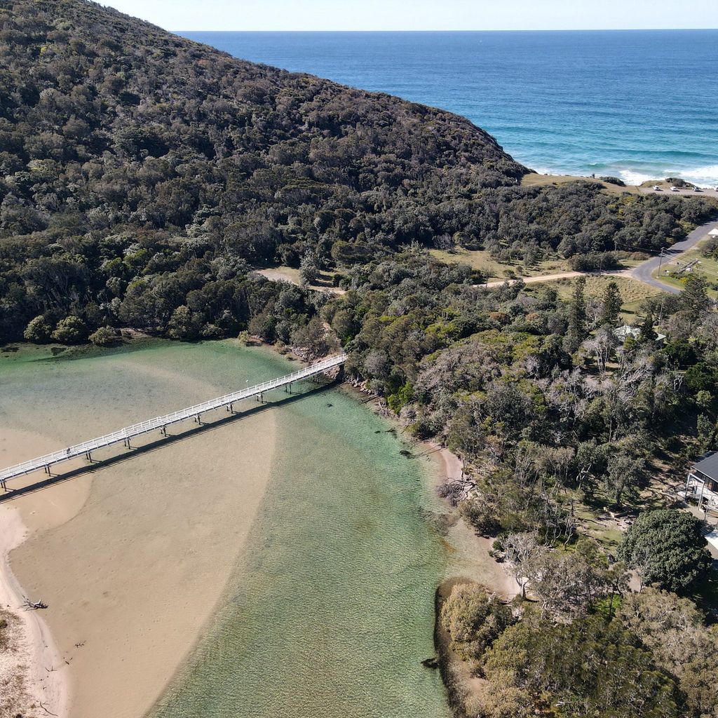 Aerial view of Hat Head Creek.