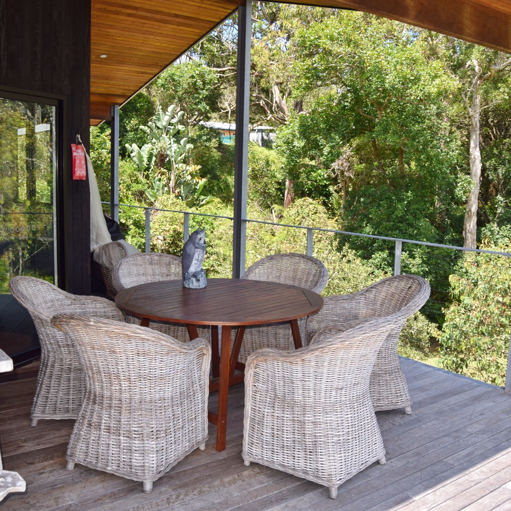 Outdoor dining area.