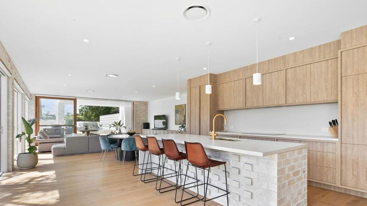 Kitchen and living space in a managed residence