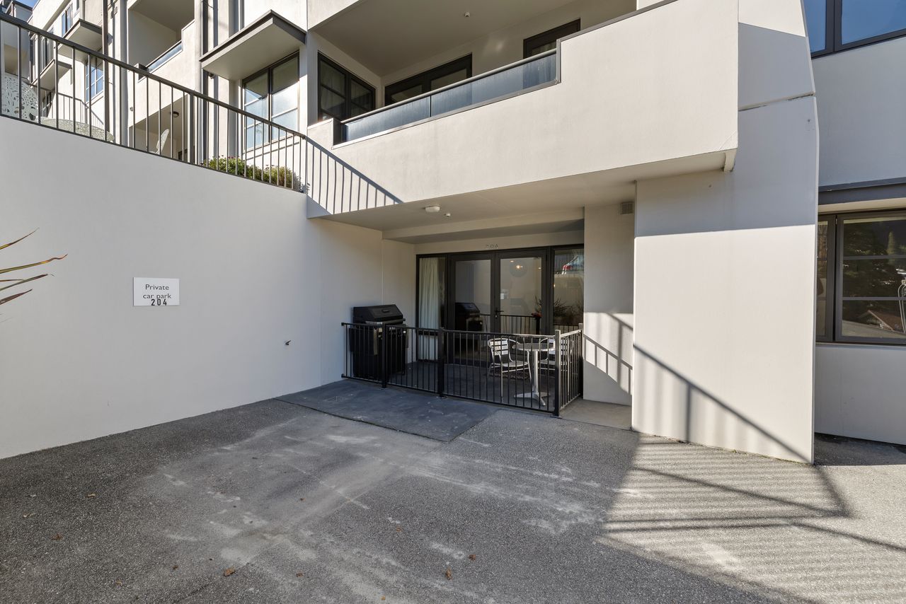 carpark right outside apartment