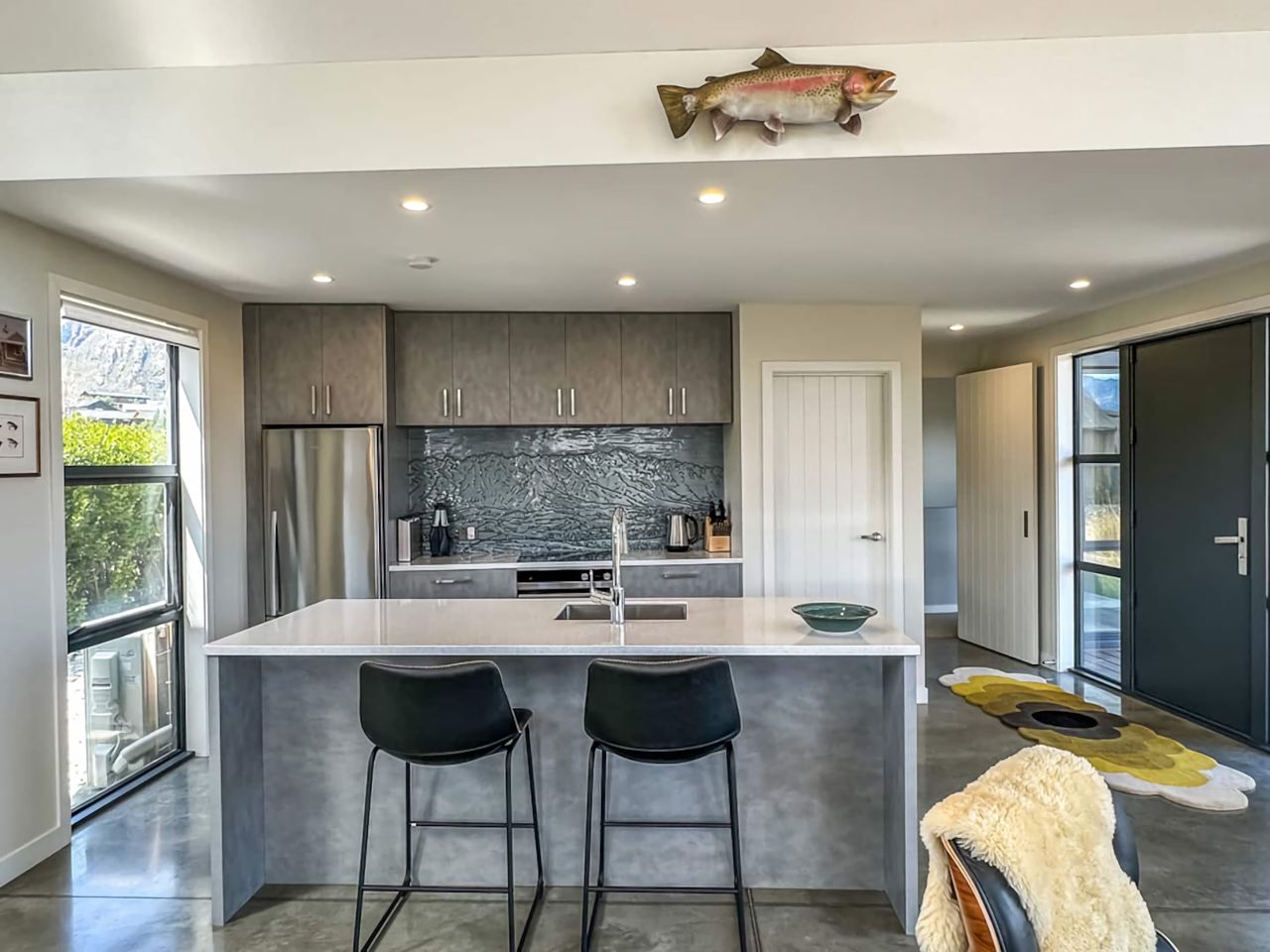 Kitchen with island bar