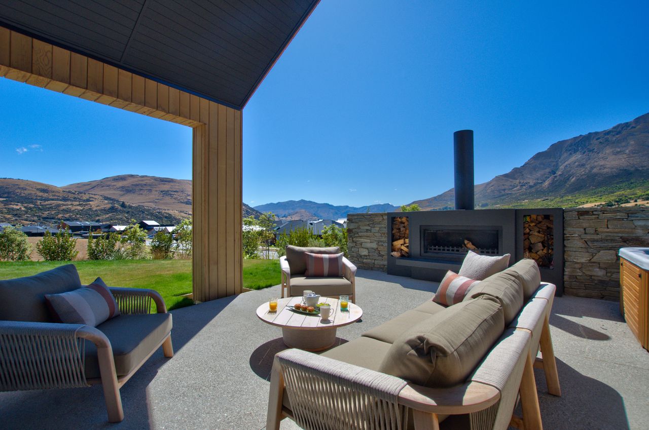 Outdoor lounge with super comfy seats.