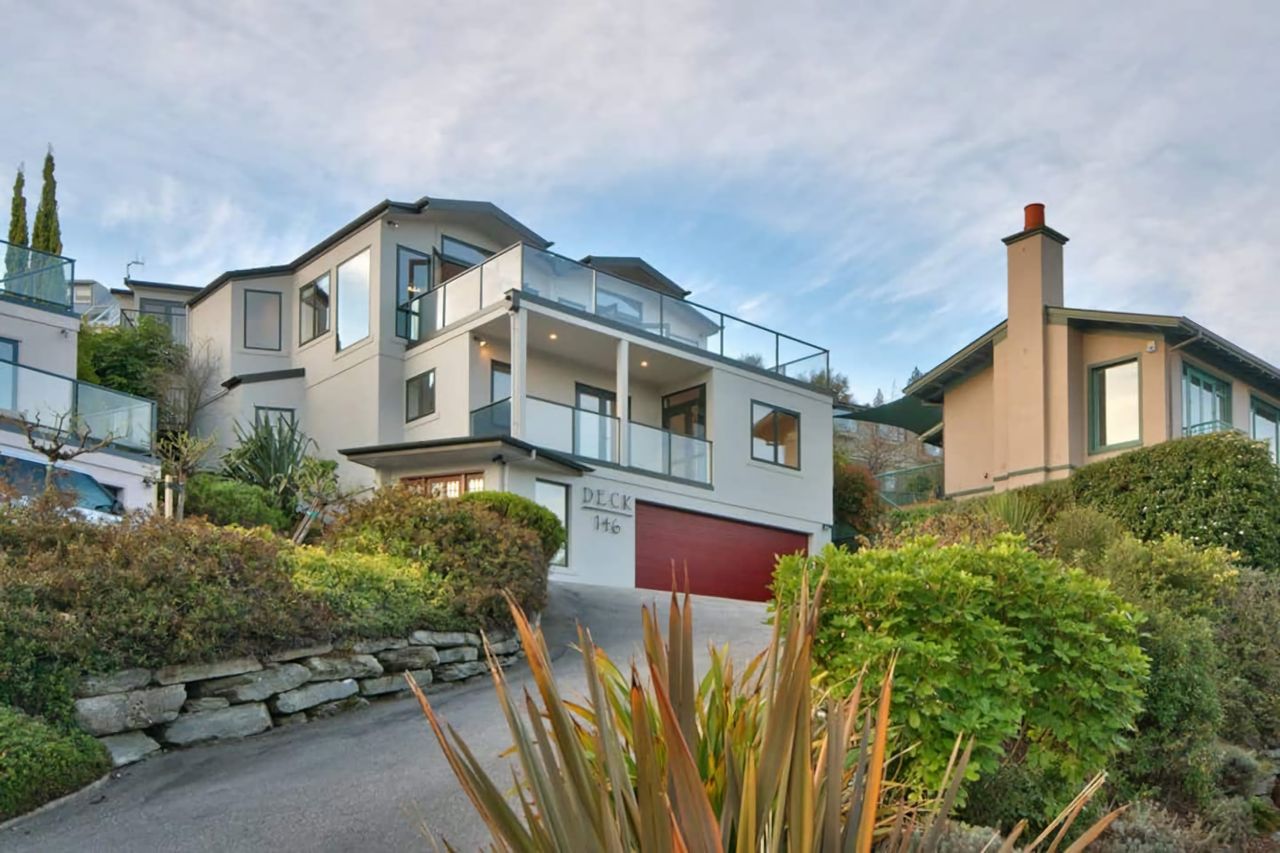 Four story (including garage) home right across from the lake