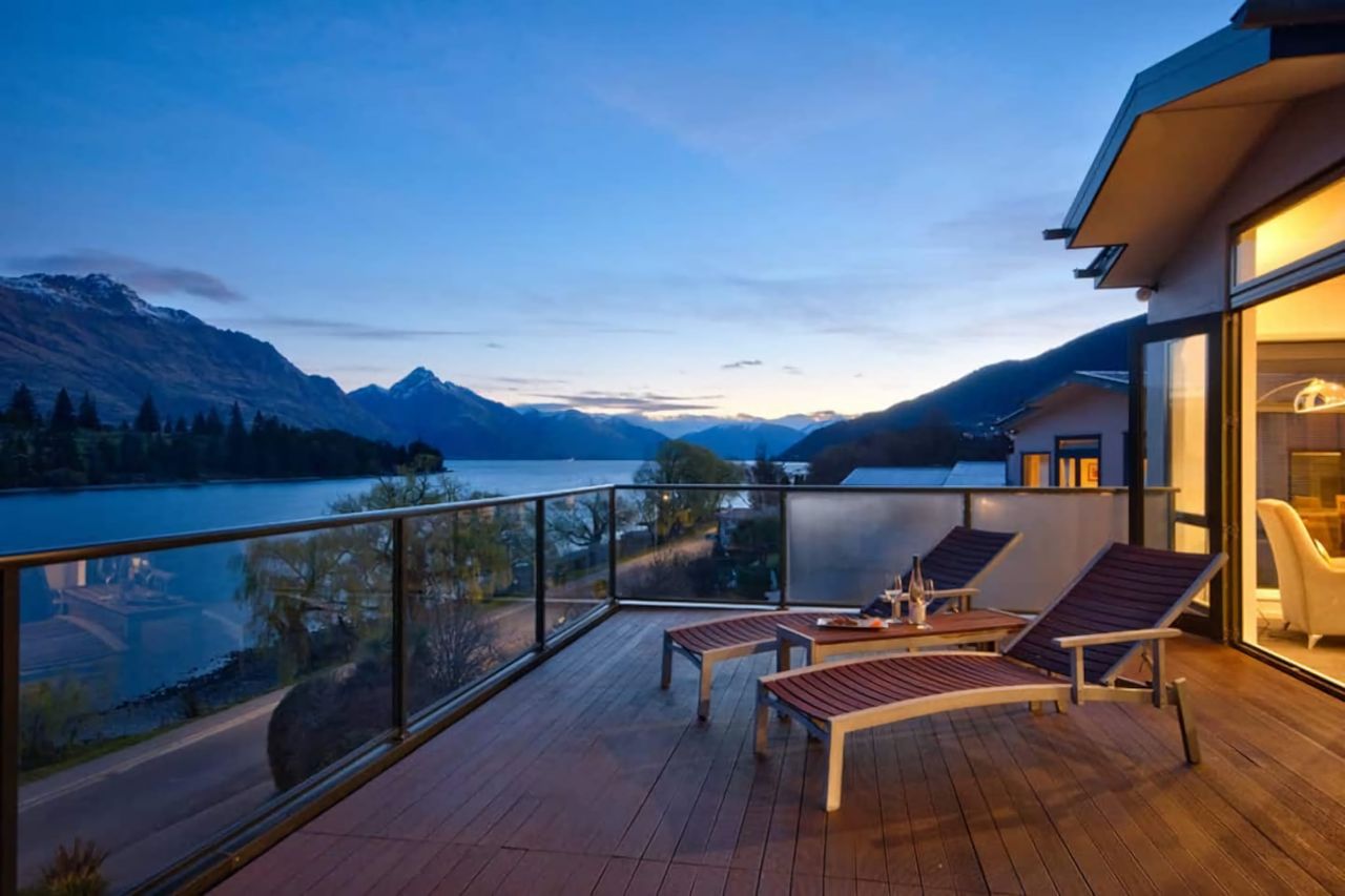 Enjoy the sunset from the balcony at Deck 146