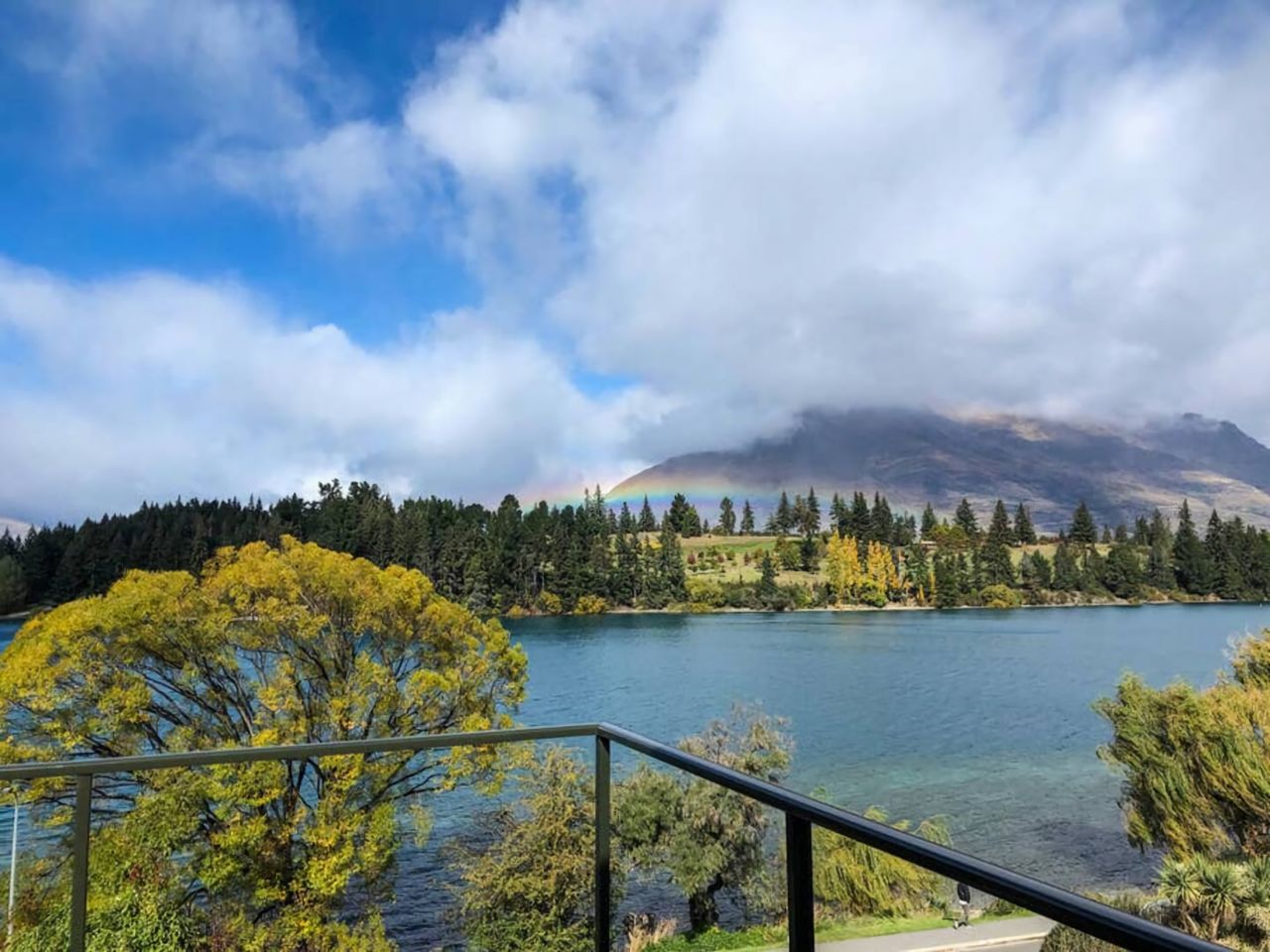 Rainbows and mountains - exceptional views from the balcony