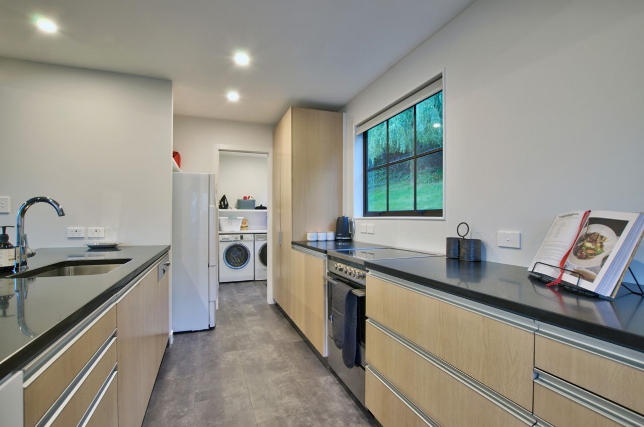 Well equipped galley style kitchen