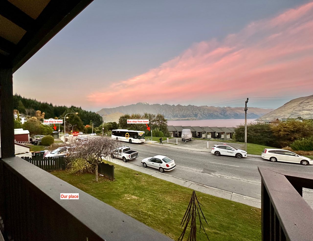 Location of bus stops