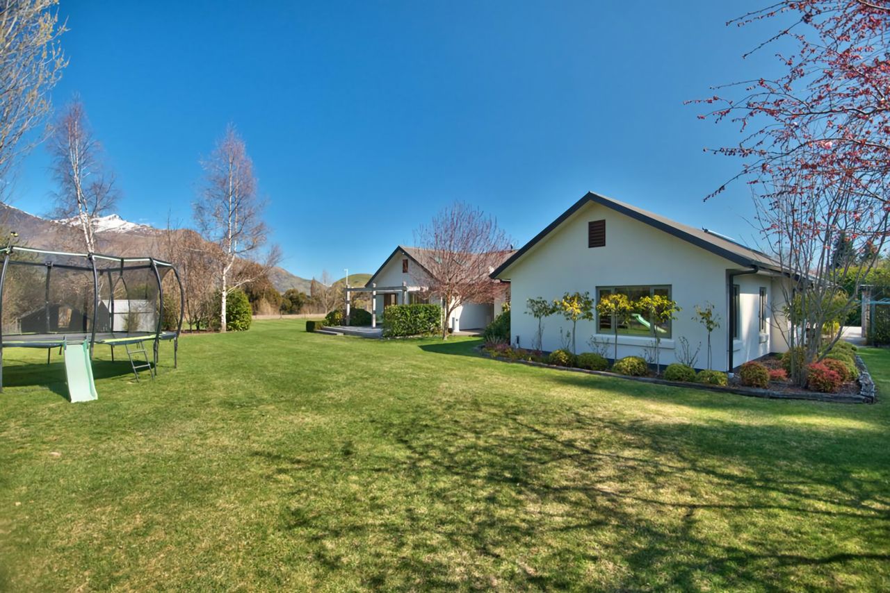Rear garden with trampoline