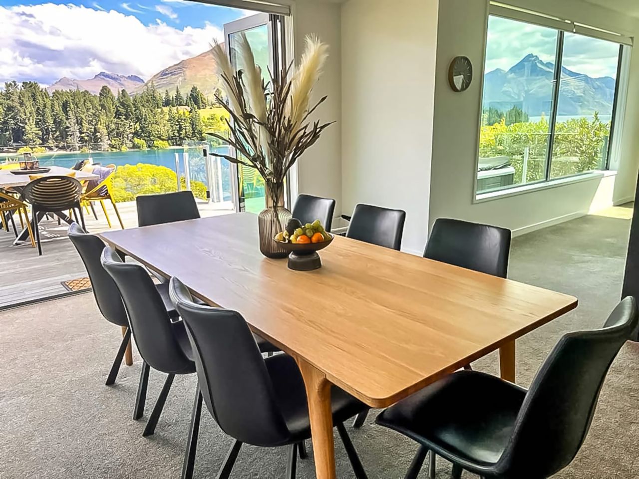 Dining room opens onto balcony