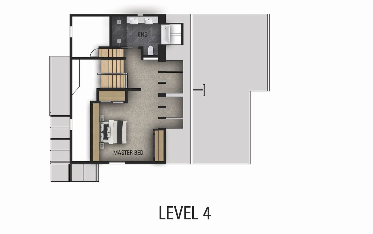 Floor plan showing master bedroom