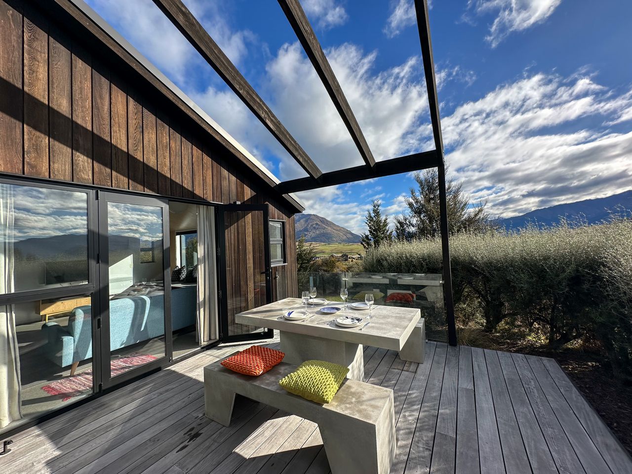 Outdoor dining on the patio doesn't get any better