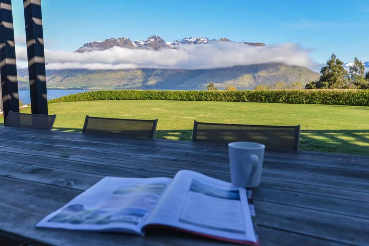 What better way to start the day and sitting on the deck enjoying the view