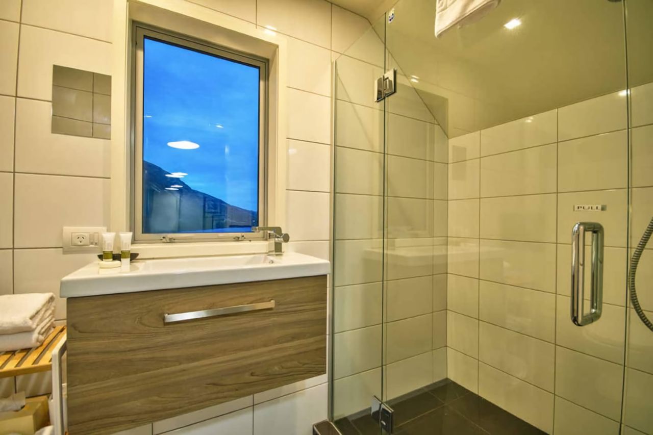 The Loft ensuite taken at night time