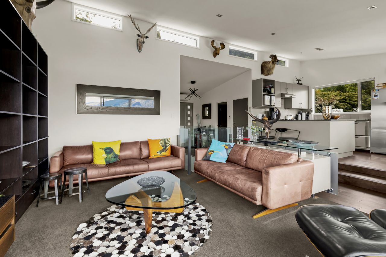 Open plan living area with the kitchen