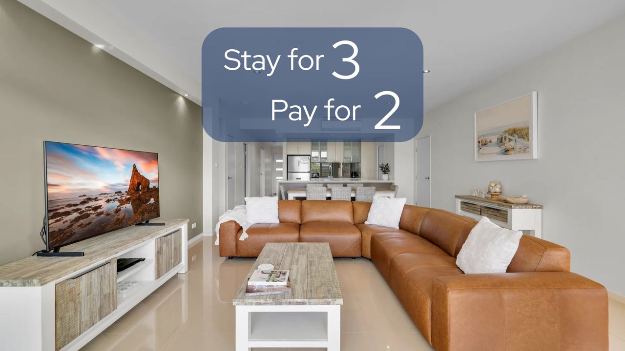 Our Beach House at Husky – Stay for 3 Pay for 2! Relax in Style