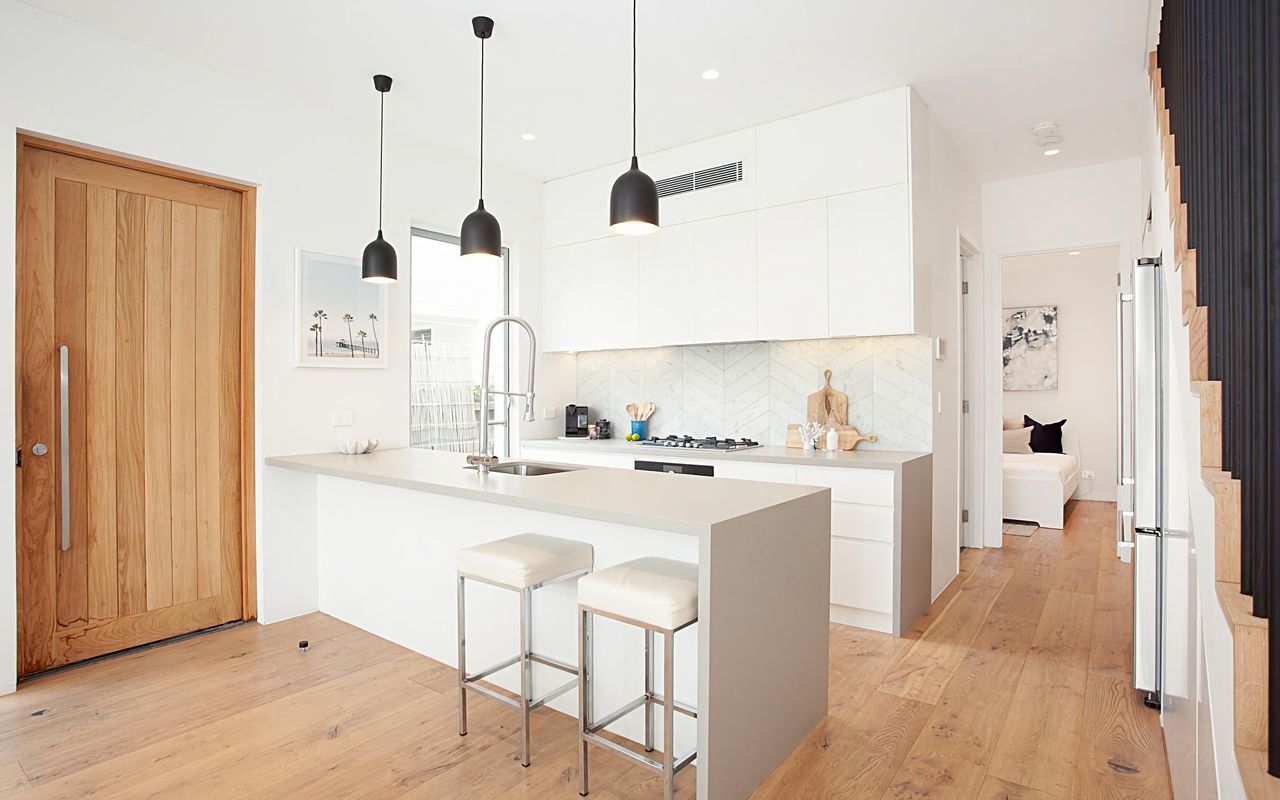 Fully equipped designer kitchen for beach-style living
