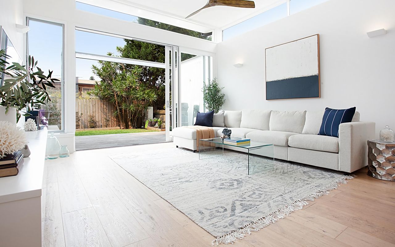 Comfortable seating throughout ensures relaxation and enjoyment in every corner of this stylish Bondi Beach retreat