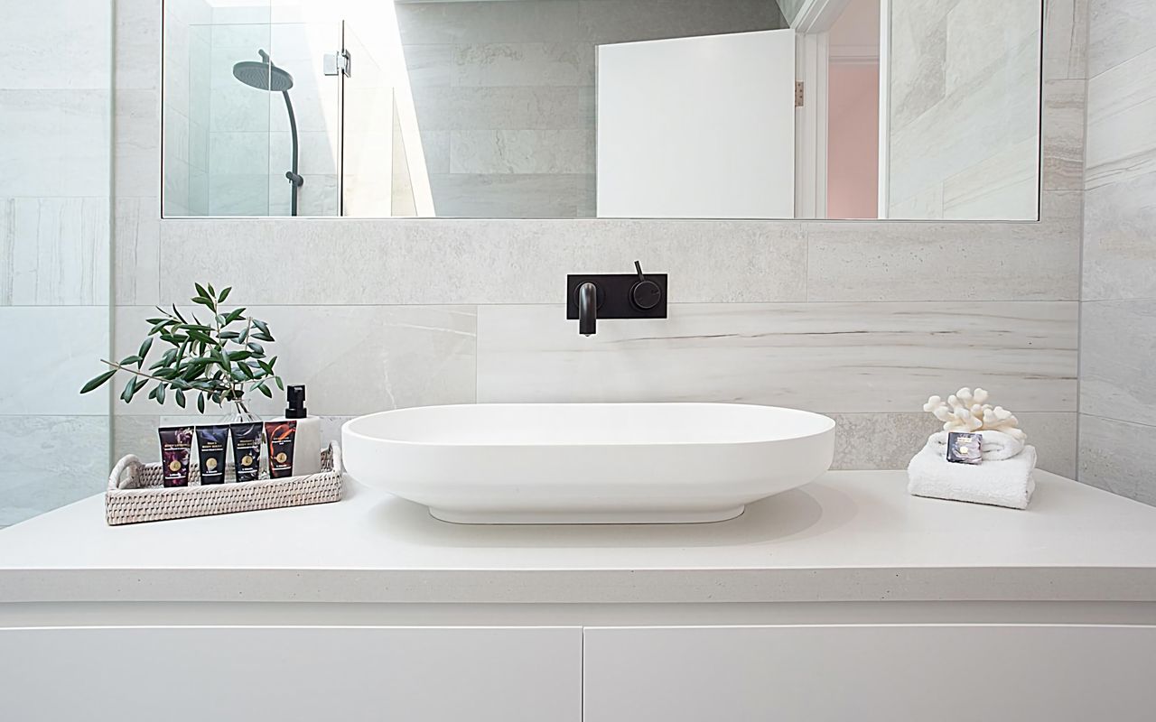 Enjoy the convenience and elegance of vanities in every bedroom, adding a touch of luxury to your stay
