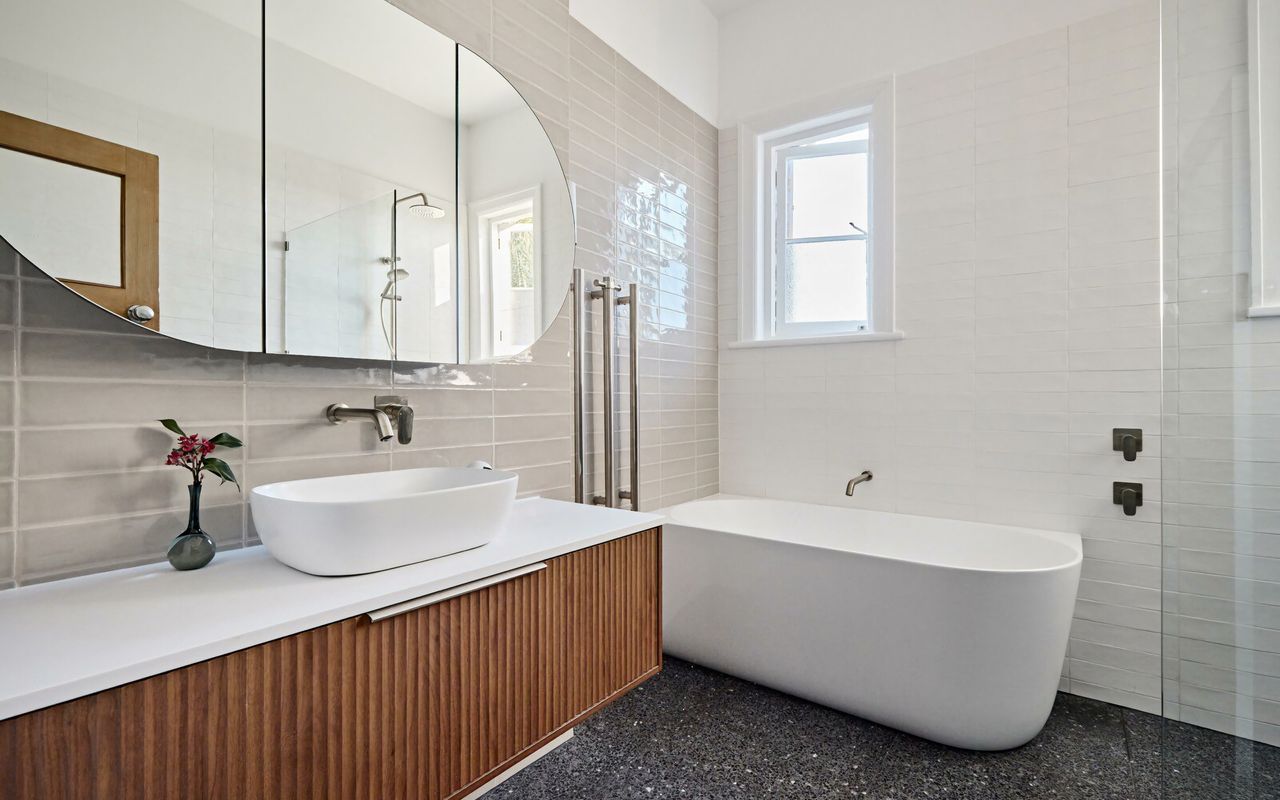 Stylish bathroom amenities provided