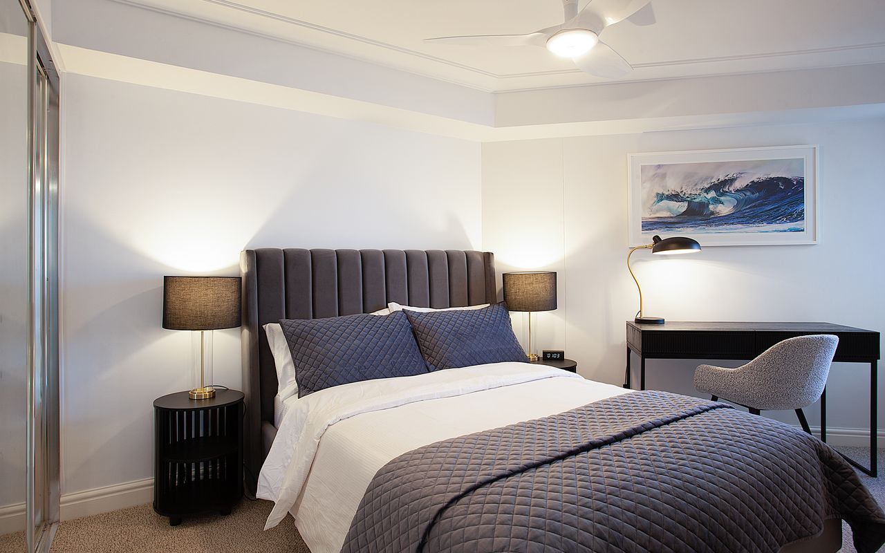 Bedroom with dedicated workplace