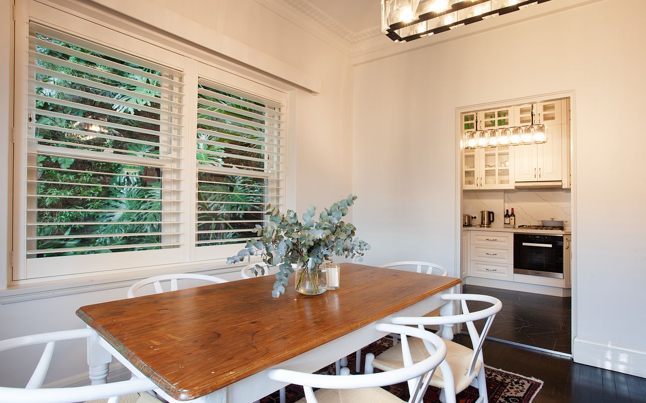 Perfect for entertaining: our sophisticated dining space.