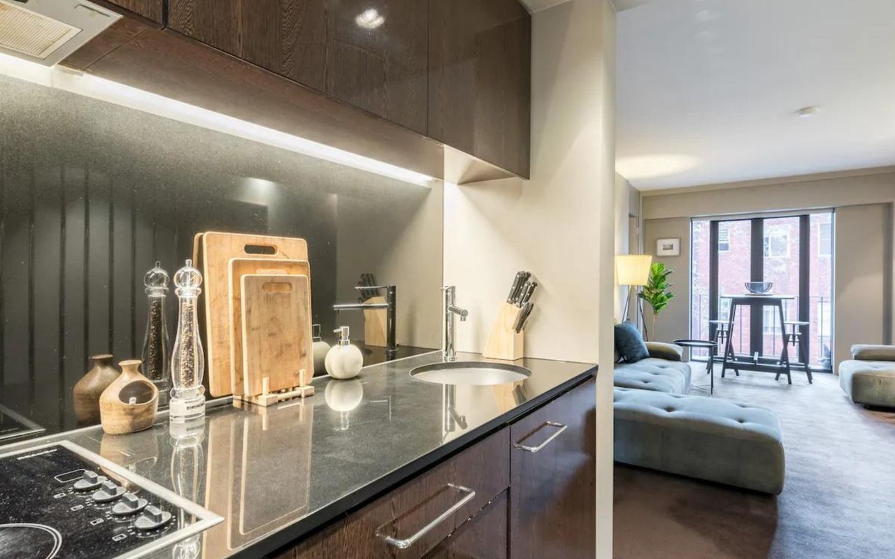 Modern luxury meets culinary excellence in our sleek kitchen.