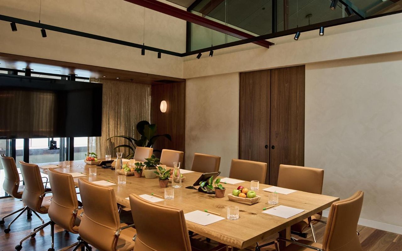 Catered dining rooms for up to 14 guests.