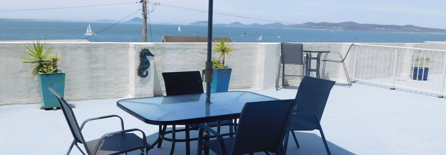 The Point, 5/5-7 Mitchell Street – large balcony with great water views