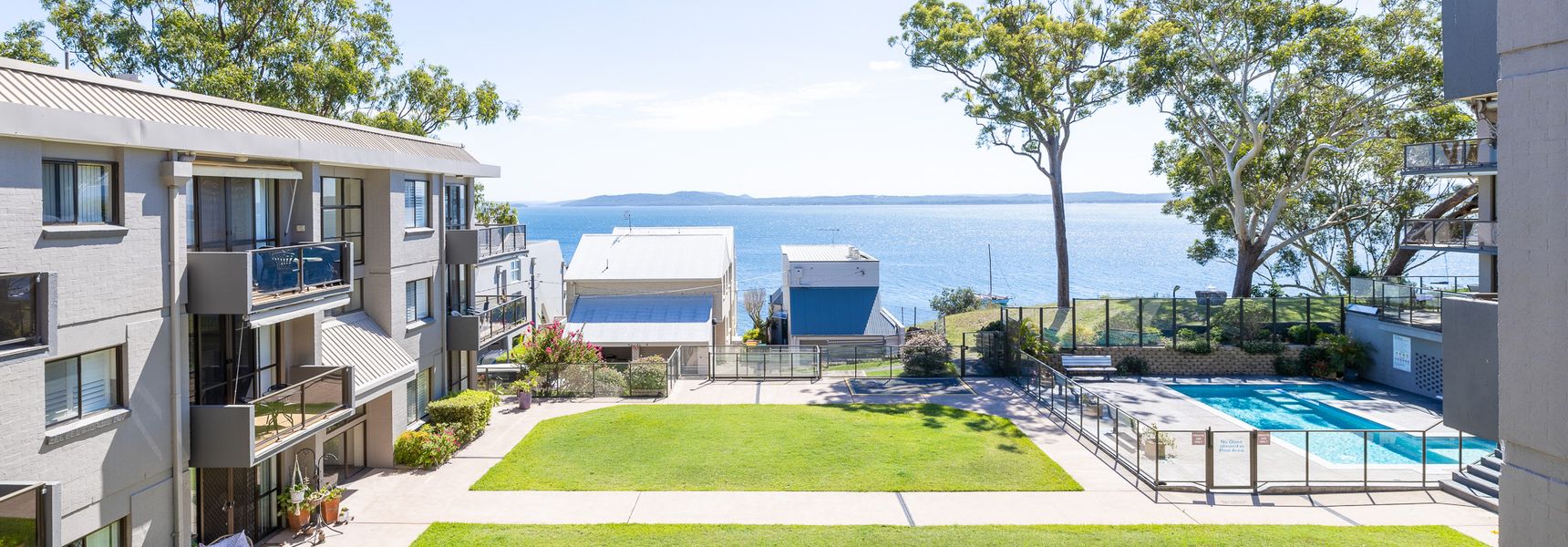 The Poplars, 16/36 Magnus St – stunning views and complex pool